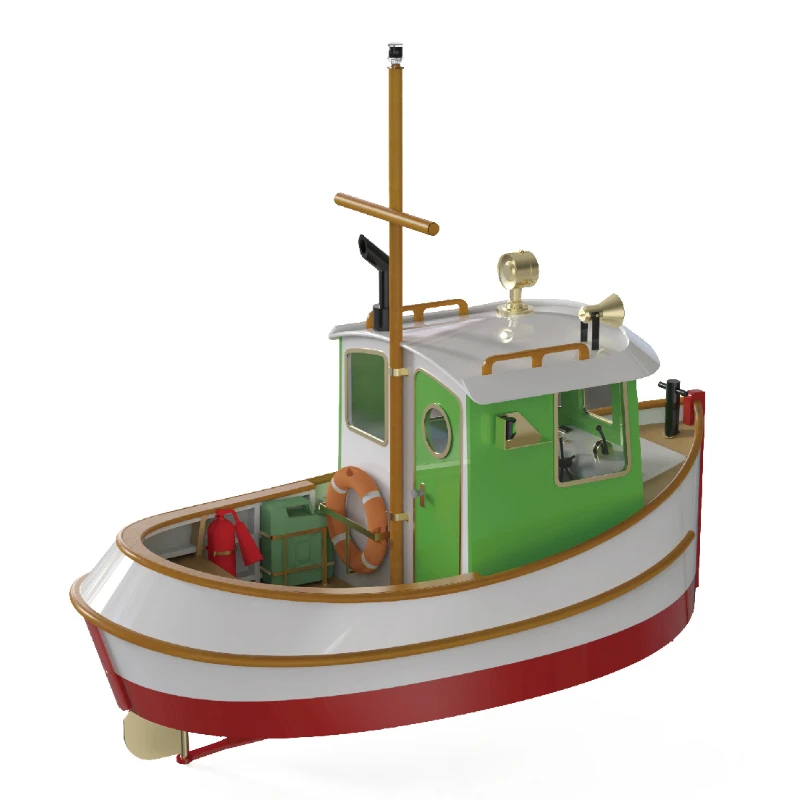 

Modeling Kit 1/18 M1 Tug Wooden Assembly 240mm Mini Cute Tug DIY Assembly Set Material Ship Model