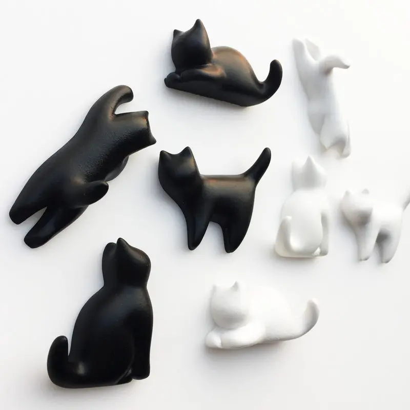 3D Cat Magnetic Refrigerator Stickers - Japan Creative Healing Simple Design Cat Decoration Crafts Souvenir Collection