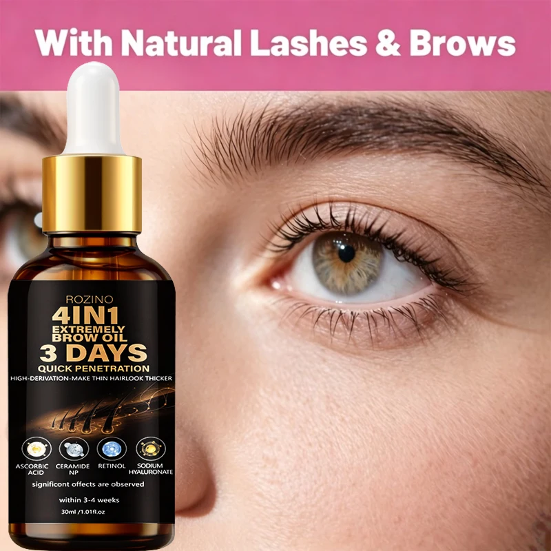 Eyebrow and Eyelash Serum - Contains natural ingredients, suitable for eyelashes and eyebrows, makes eyelashes and eyebrows more defined, creates a natural and dazzling makeup look, easy to manage, natural appearance, compact and portable, suitable for everyone to use