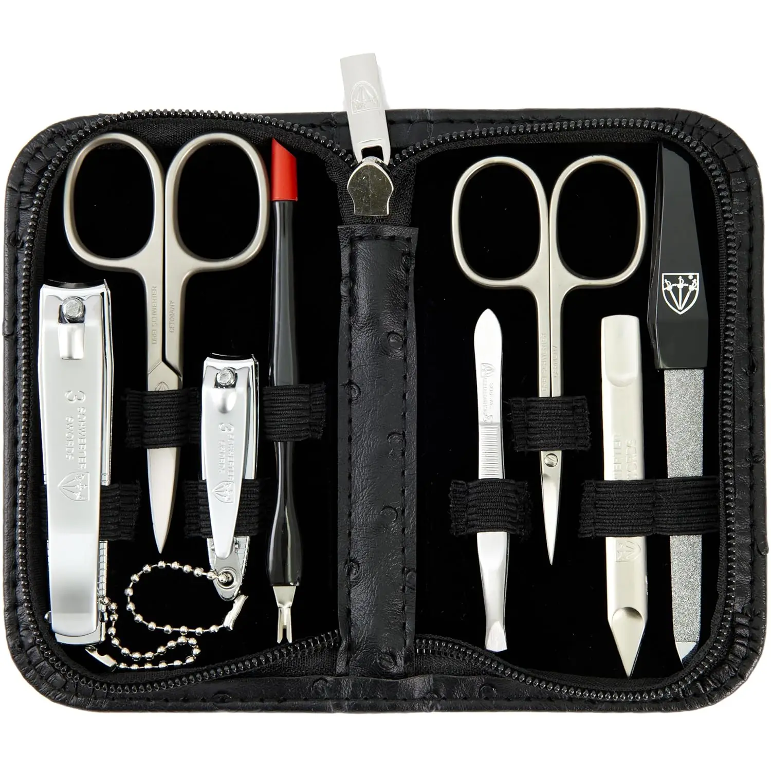 

Professional 8-Piece Manicure Pedicure Kit Set with Synthetic Leather Case, Made in Germany for Quality Nail Care