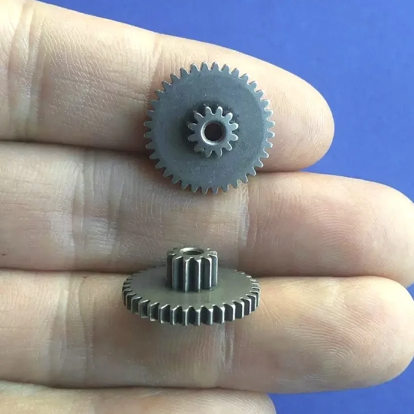 2.5mm Printer Model Accessory for Car Aircraft Models Micro Gearbox Transmission Double-Layer Metal Teeth M0.5 12/36 Gear Wheel