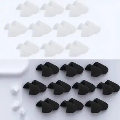

20 Pairs Shoulder Pads 8x13 5cm White Black Thick Sponge Removable Invisible For Women Clothing Soft Breathable Reusable