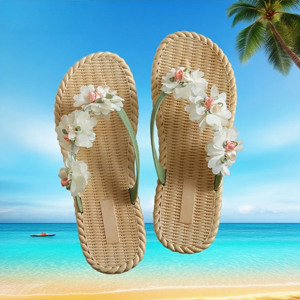 

Fanceey пляжные тапочки с цветочным принтом, летние стильные женские сандалии, дышащие роскошные женские сандалии, удобные сандалии на плоской подошве для отпуска