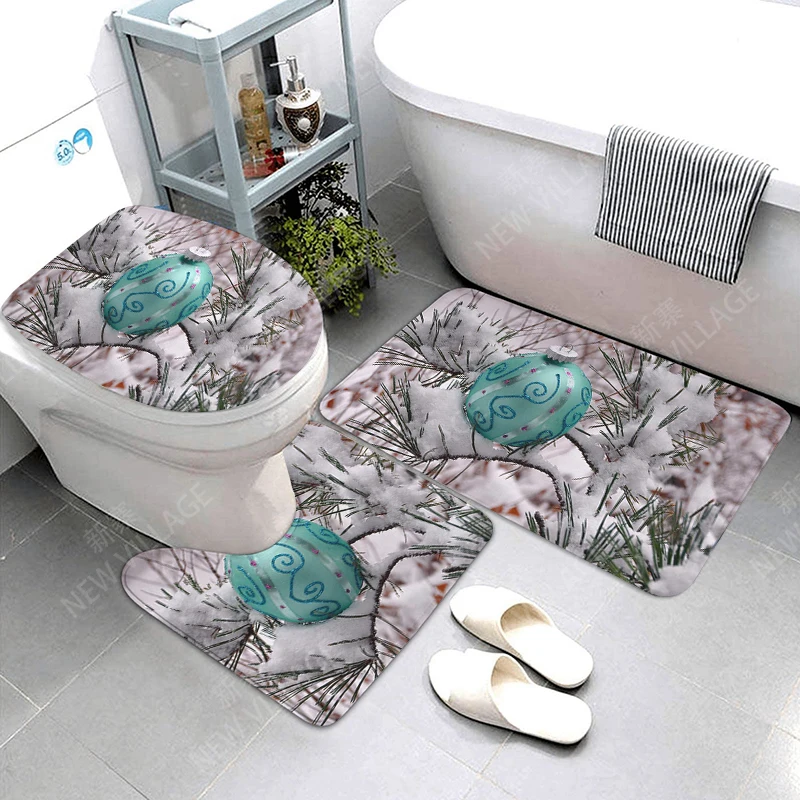 home bathroom floor mats Christmas decorations Bath Foot mat modern bathroom accessories rug Toilet mat Bathtub anti-slip carpet