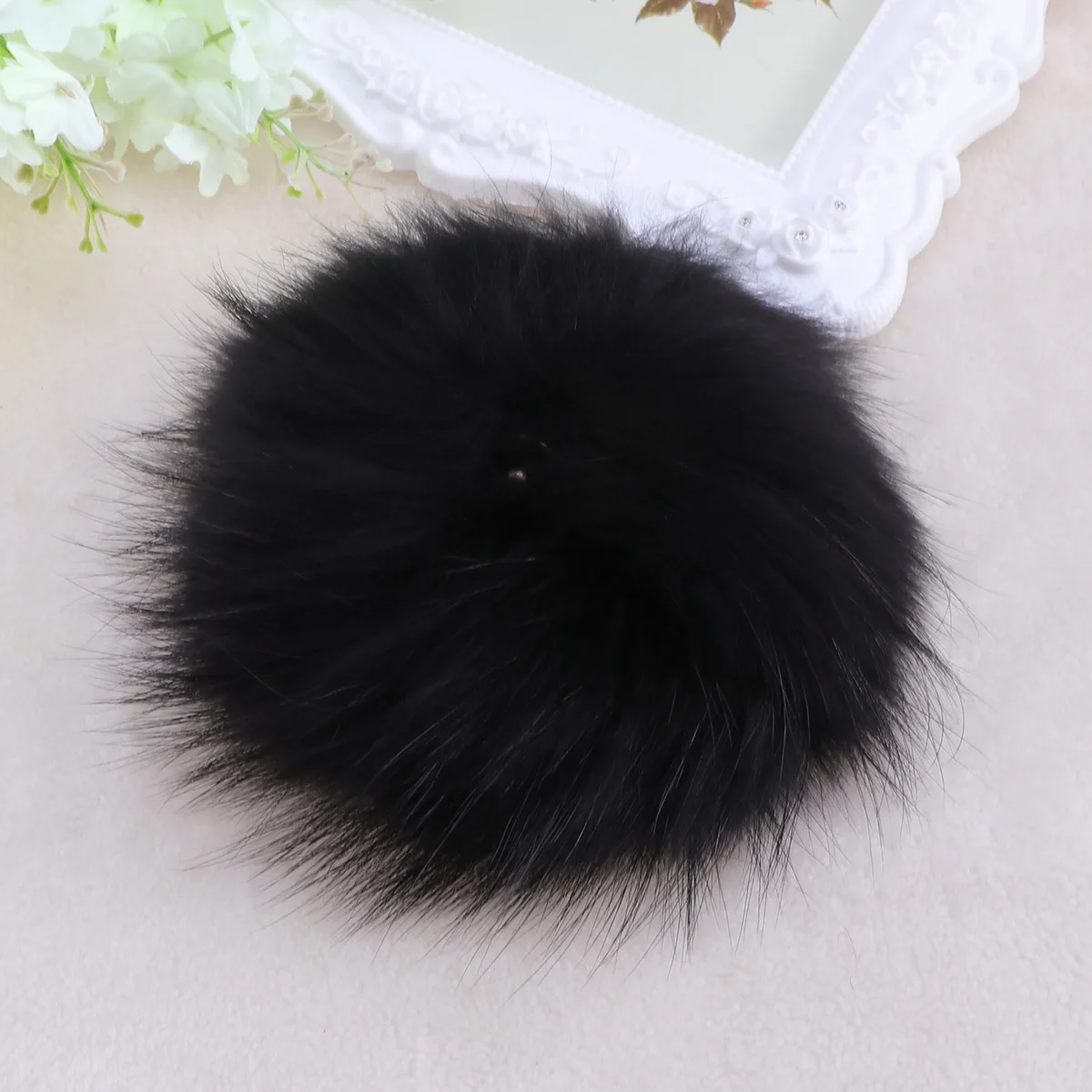

Pompom Decorative Balls for Craft Accessories Soft No Smell Artificial Fiber Ornament for Hats Scarves Shoes Bags Fade