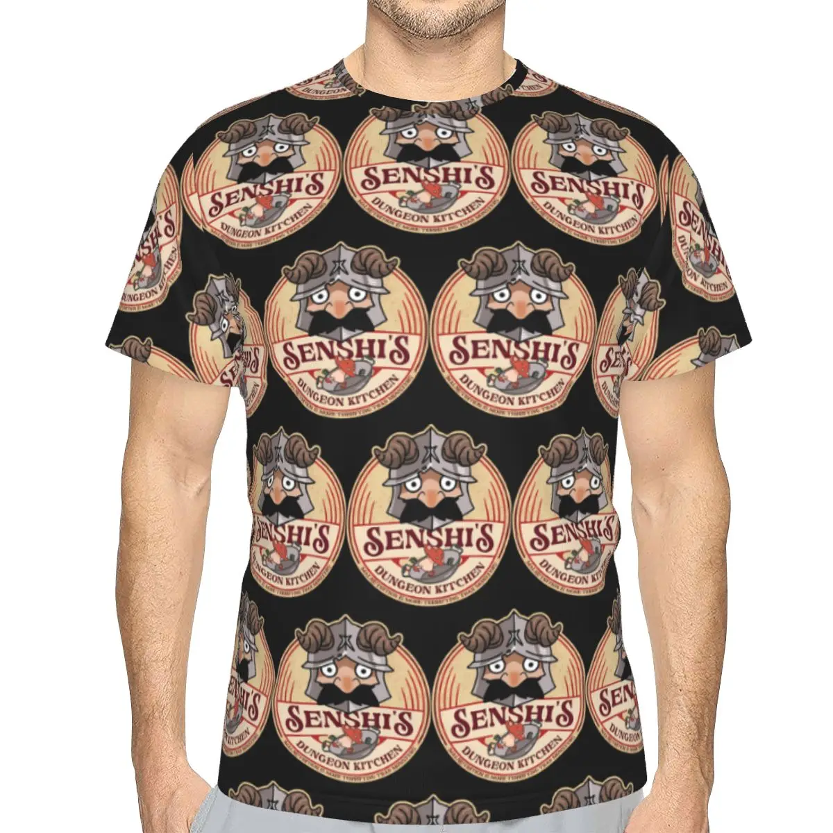 Delicious In Dungeon Senshi Cooking Anime 100% Cotton T-Shirt Men'sFunny T Shirts Men Round Neck Short Sleeve