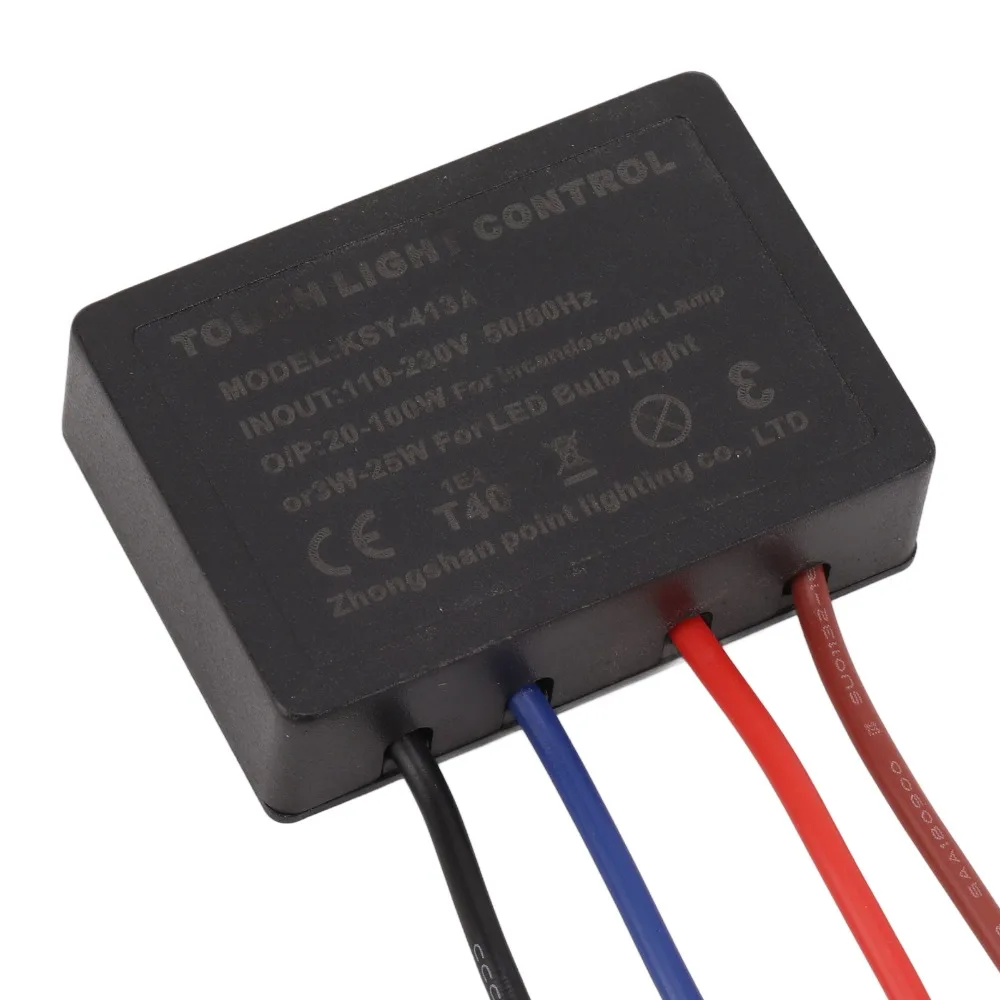 2pcs Portable 3 Way Touch Sensor Dimmer 110-230V 20-100W Touch Dimmer Module Lamp Replacement Sensor Repair Parts