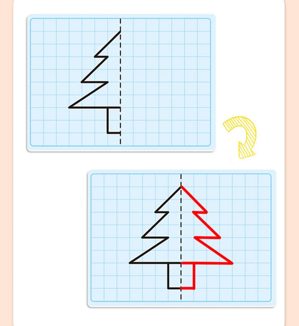 Feinmotorik Schreiben Puzzle Gitter Symmetrische Zeichnung Spielzeug für Kinder Wischen Stift Control Training Set Kinder Malerei Karten – Detail 5