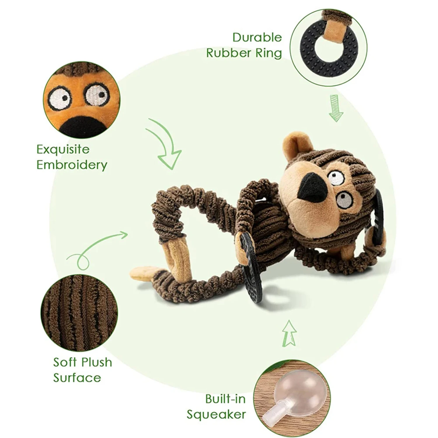 Interactive plush monkey chew toys - Perfect for small dogs - Ideal for teething, training, and endless fun - Ensure hours of en