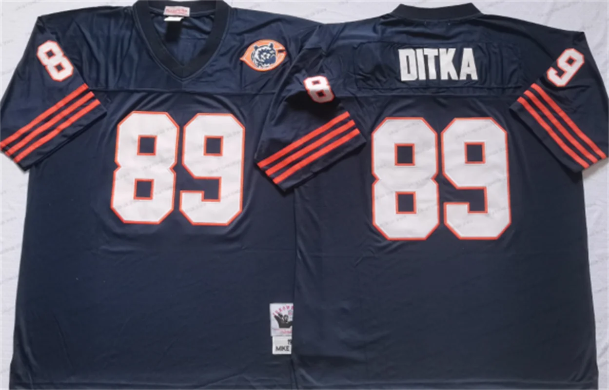 

89 DITKA White Blue Retro Football Stitched Jersey Dropshipping