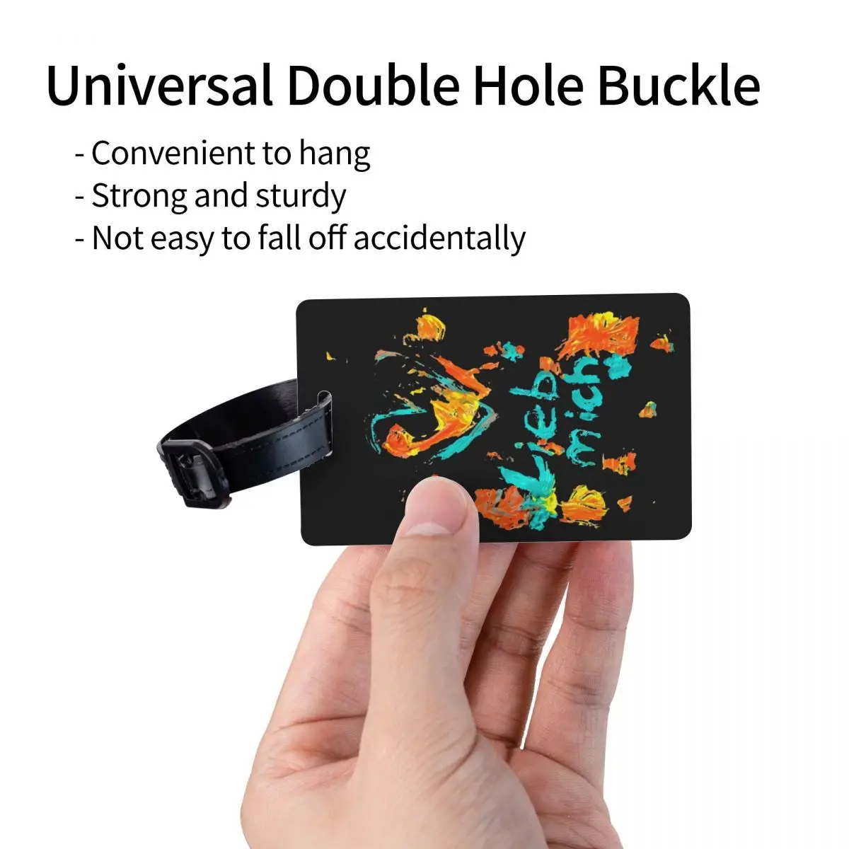 علامات الأمتعة المخصصة من Ayliva Liebe Mich لحقيبة السفر ملصق معرف غطاء الخصوصية للمغني الألماني