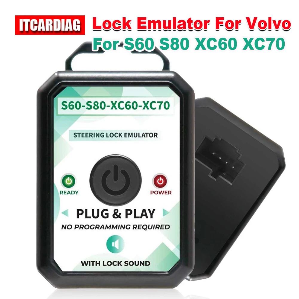 لمحاكي قفل التوجيه العالمي لفولفو S60 S80 XC60 XC70 ESL ELV مع قفل صوت التوصيل والتشغيل لا يتطلب برمجة #1