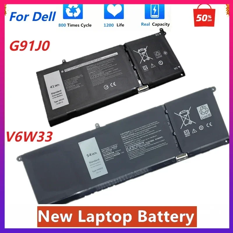 G91J0 V6W33 Laptop Battery for Dell Inspiron15  5518 5418 5415 5515 7415 Latitude 3320 3520 3420 V6W33 P144G Notebook Battery