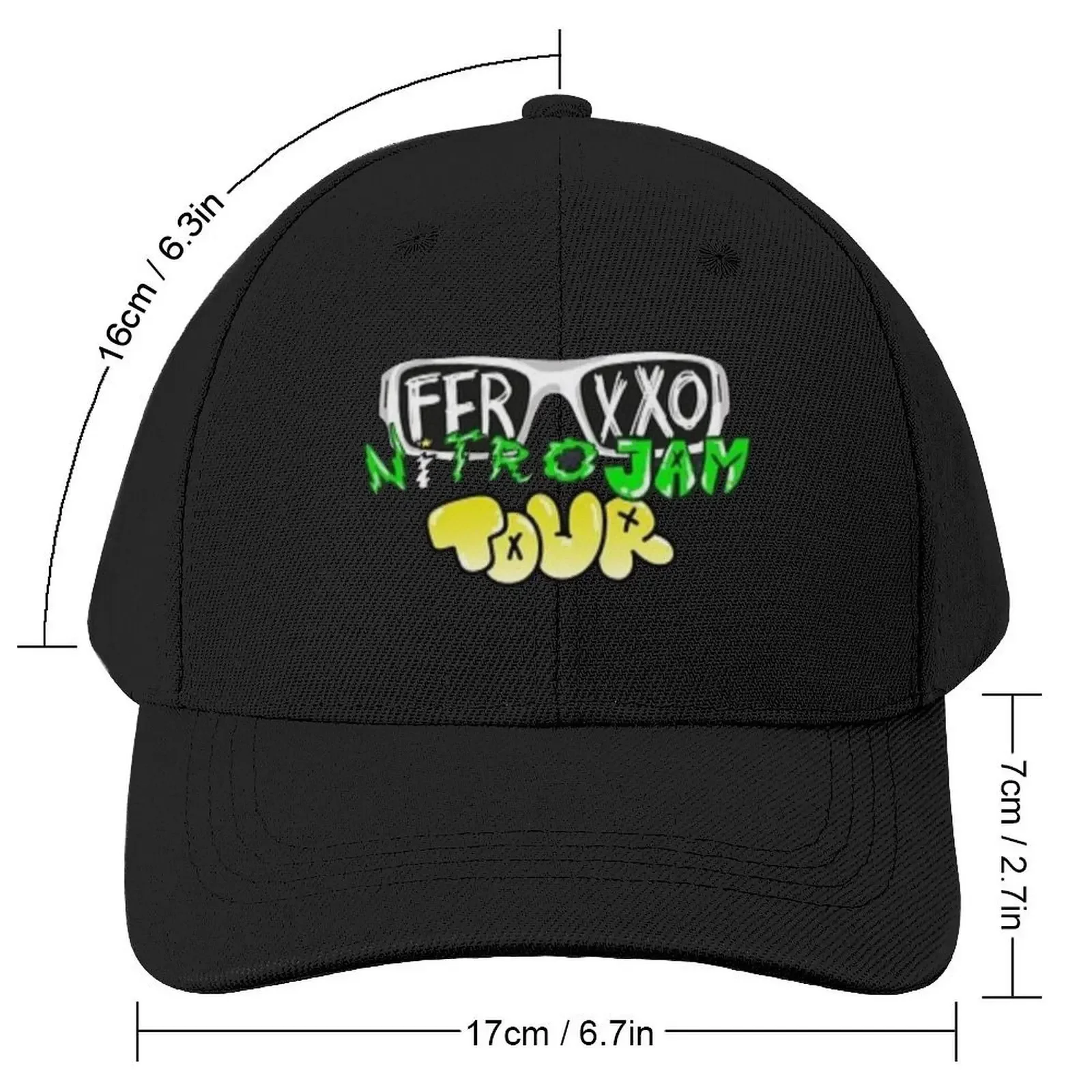 T-shirt logo Ferxxo Nitro Jam Tour de Feid official feid merch Baseball Cap tea Hat western Hat Hats Man Women's