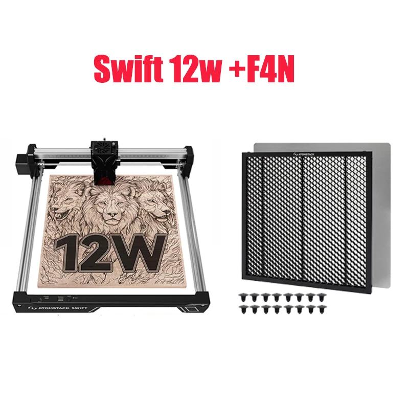 高出力 ATOMSTACK Swift 12W レーザー 彫刻機 ステンレスOK AtomStack Swift レーザー彫刻機