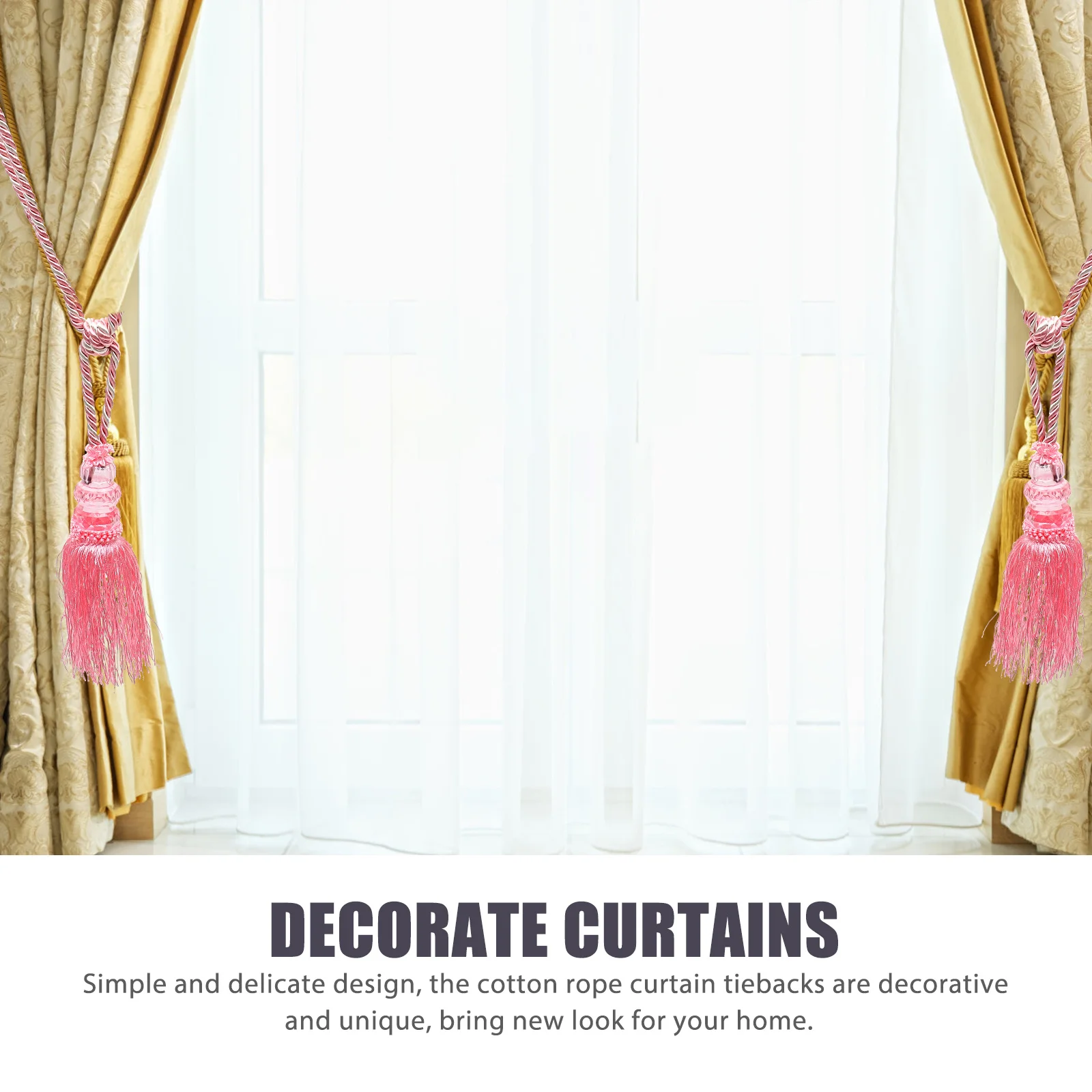 

10Pcs Decorative Tassel Trim for Curtains DIY Curtain Tiebacks Pendant for Home Decoration Crafts Edge Trim Sofa Pillow