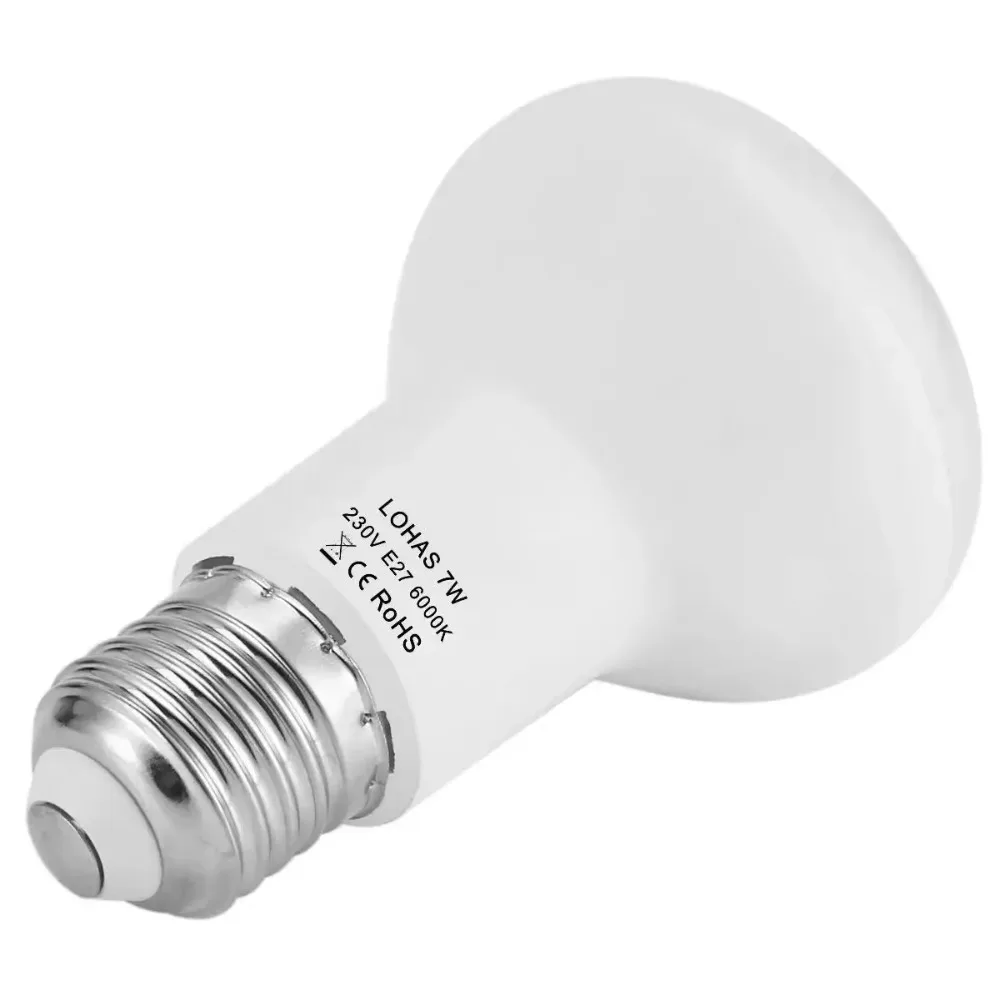 Melery E26 E27 Reflector LED Lights Bulbs 7W Lamp Edison Screw Replace 60W 560Lm Warm Day White 6000K Energy Save 3pcs