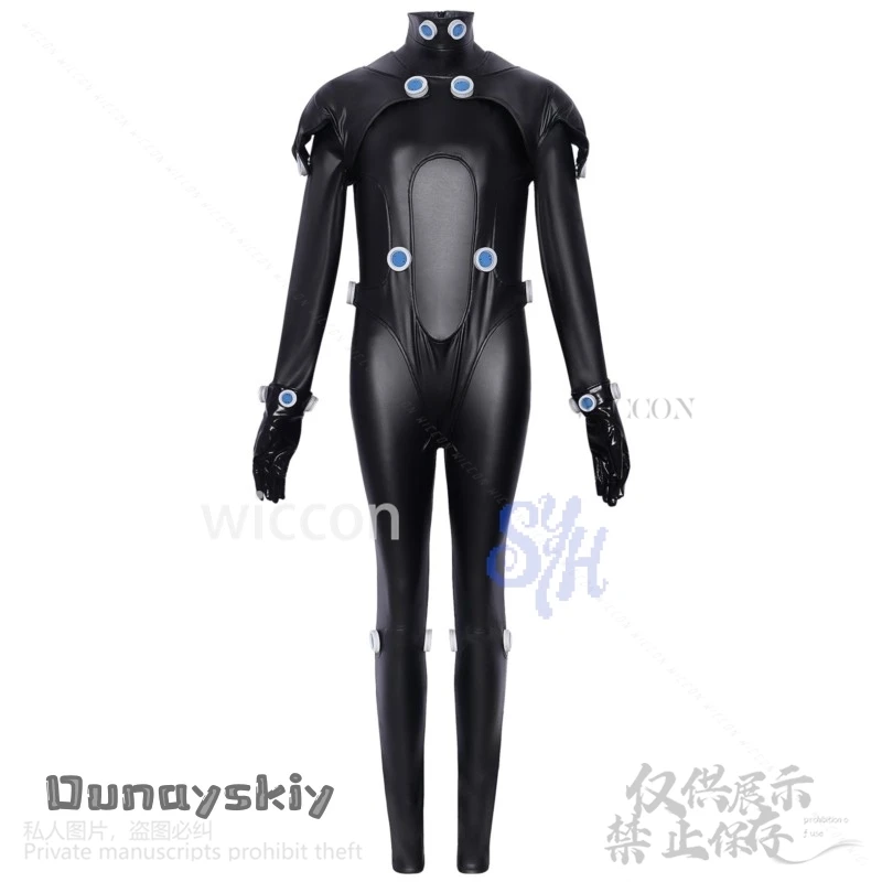 Anime KANTZ Cosplay Reika Shimohira Kostüm Sexy Schwarz Goth Punk Overall Latex Body Y2K Halloween Weihnachten Cos Disguise