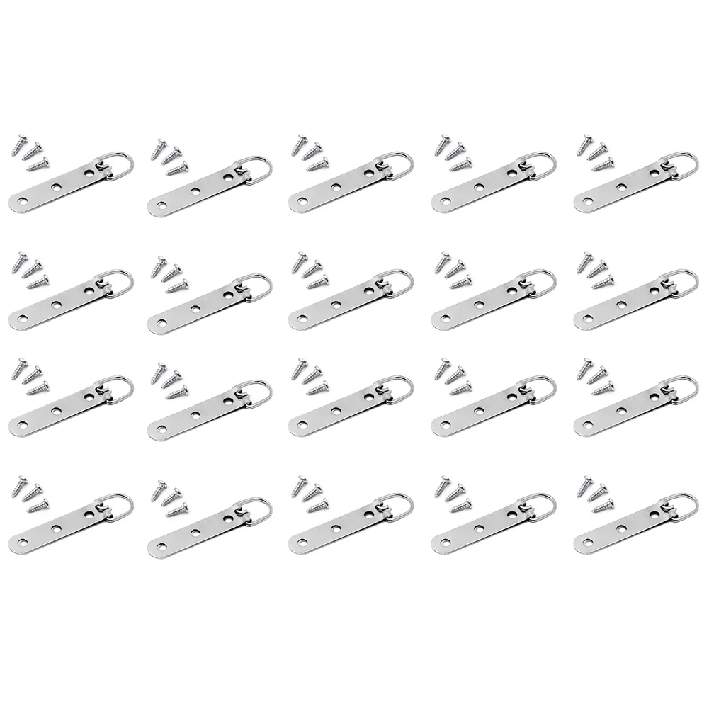 20 Pack For Picture Hooks with Screws for Securely Displaying For photos Artwork and Clocks on Various Wall Types