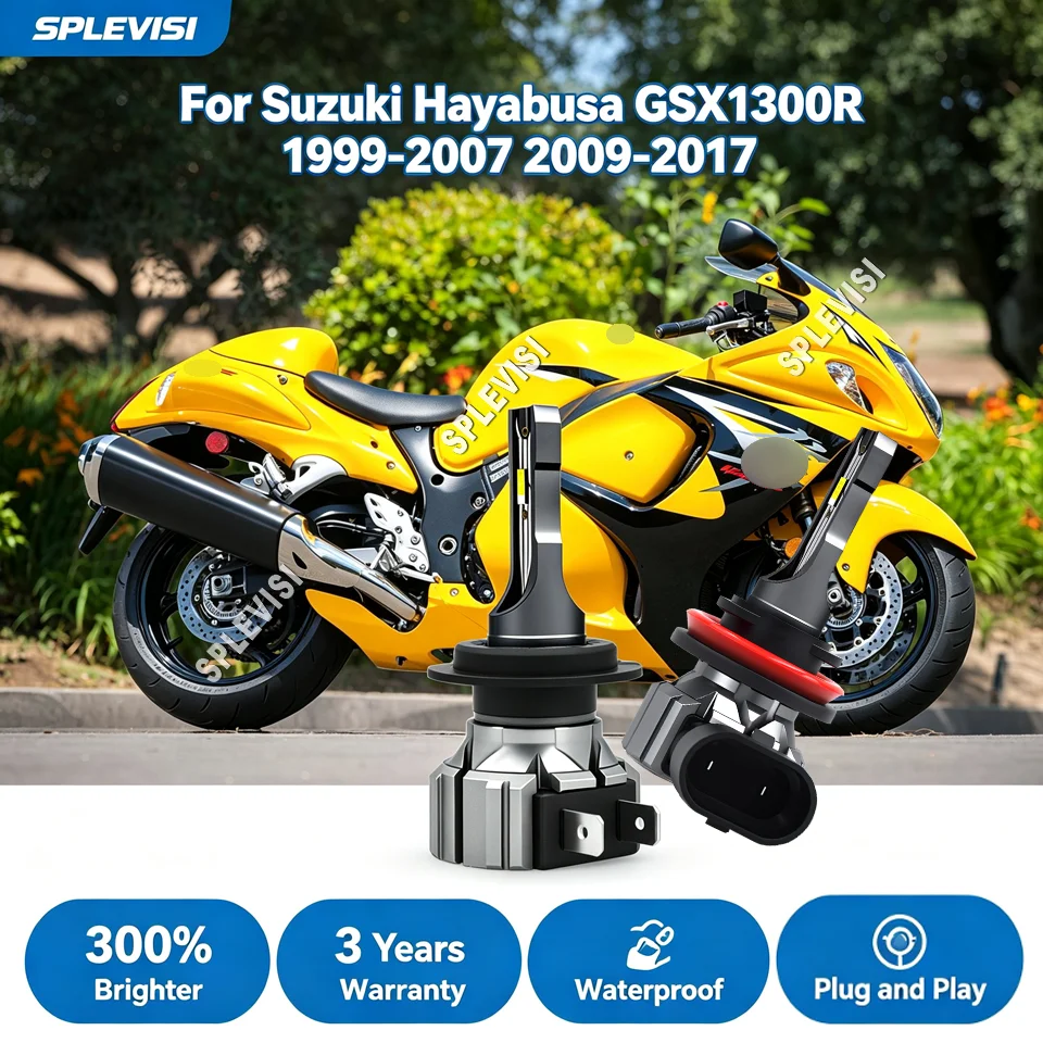 motorcycle led headlight 12v High Low Beam Bulbs - Superior Visibility For Suzuki Hayabusa GSX1300R 1999-2007 2009-2017