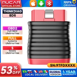 THINKCAR BD6 OBD2 Scanner Bluetooth Car Diagnostic Tool Full System Automotive Car Scanner Code Reader 5 RESETS Free Scan Tool