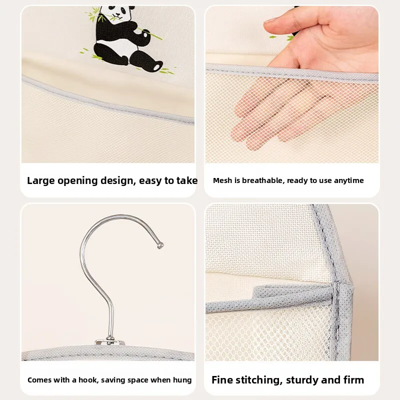 For Home Hanging Storage Bag Visible Mesh Storage Bag Kitchen Bedroom Sundries Intimates Socks Storage Mesh Bag view 4