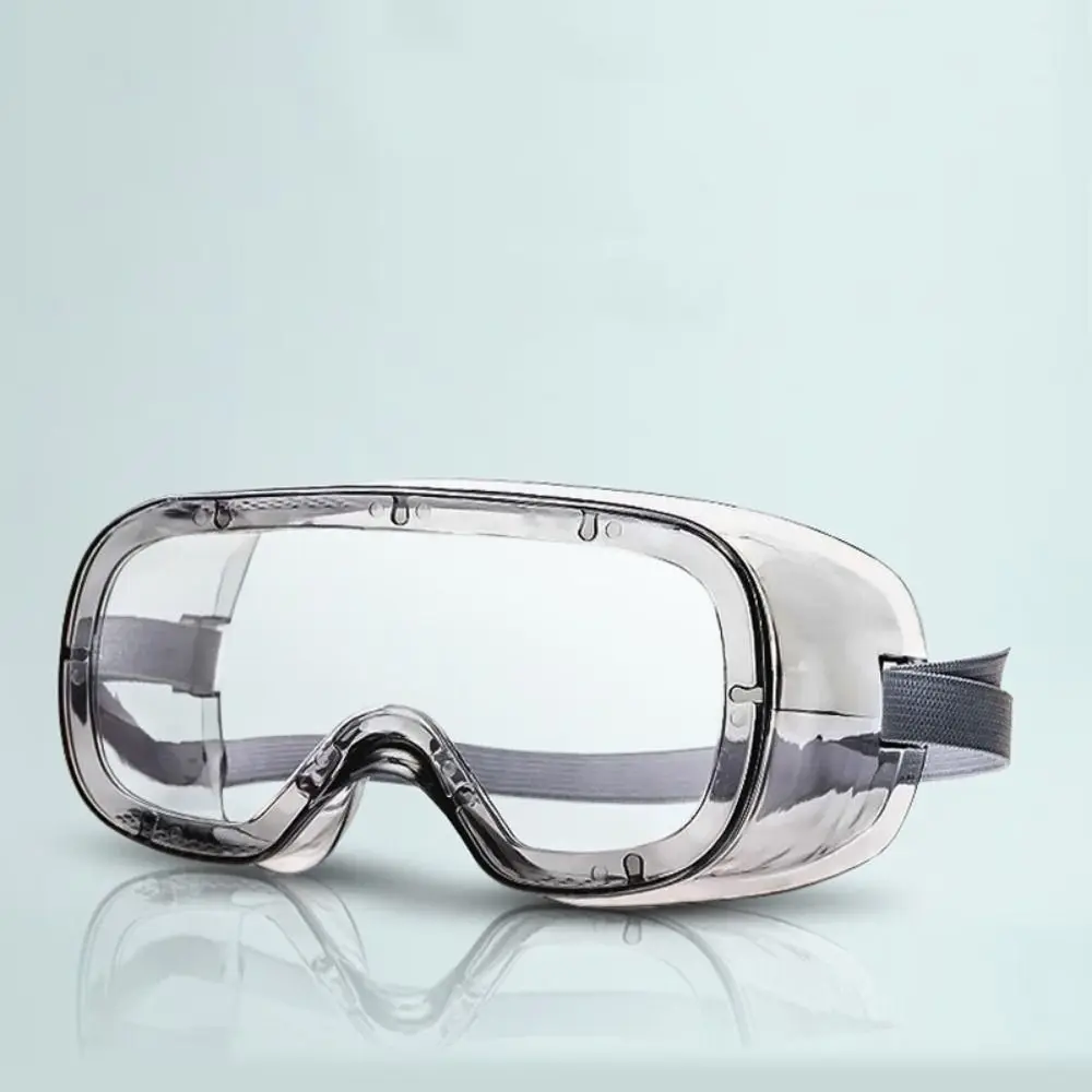 Portable Professional Safety Goggles Dustproof Vented Anti Splash Eyewear Lightweight Clear Lens Anti-Fog Glasses Work Lab