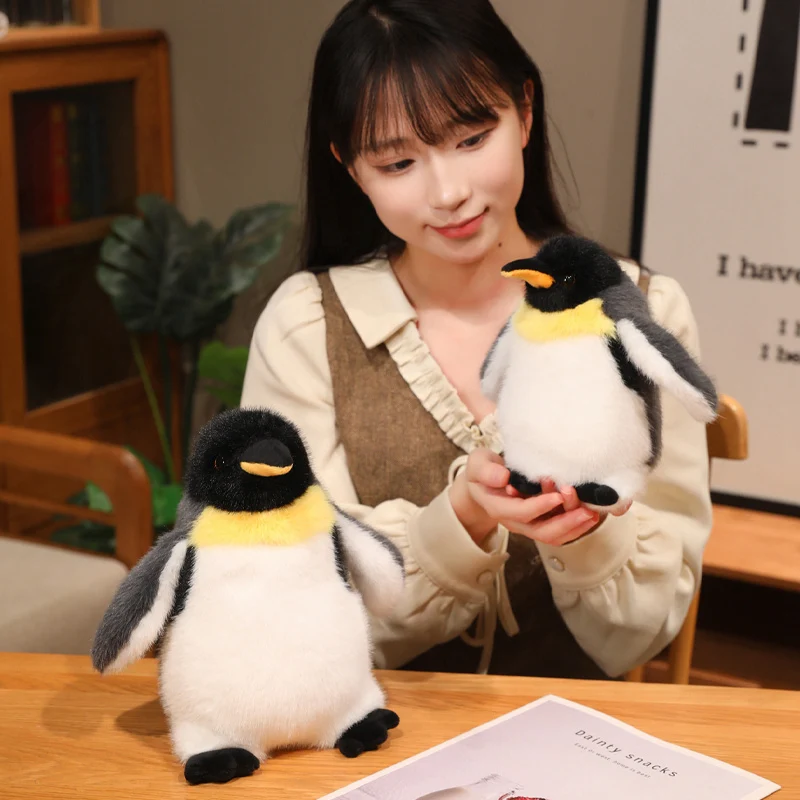 Kawaii 20/27/40cm Simulation Emperor Penguin Soft Fluffy Plush Doll Toy Antarctic Penguin Plushie Animal Toys