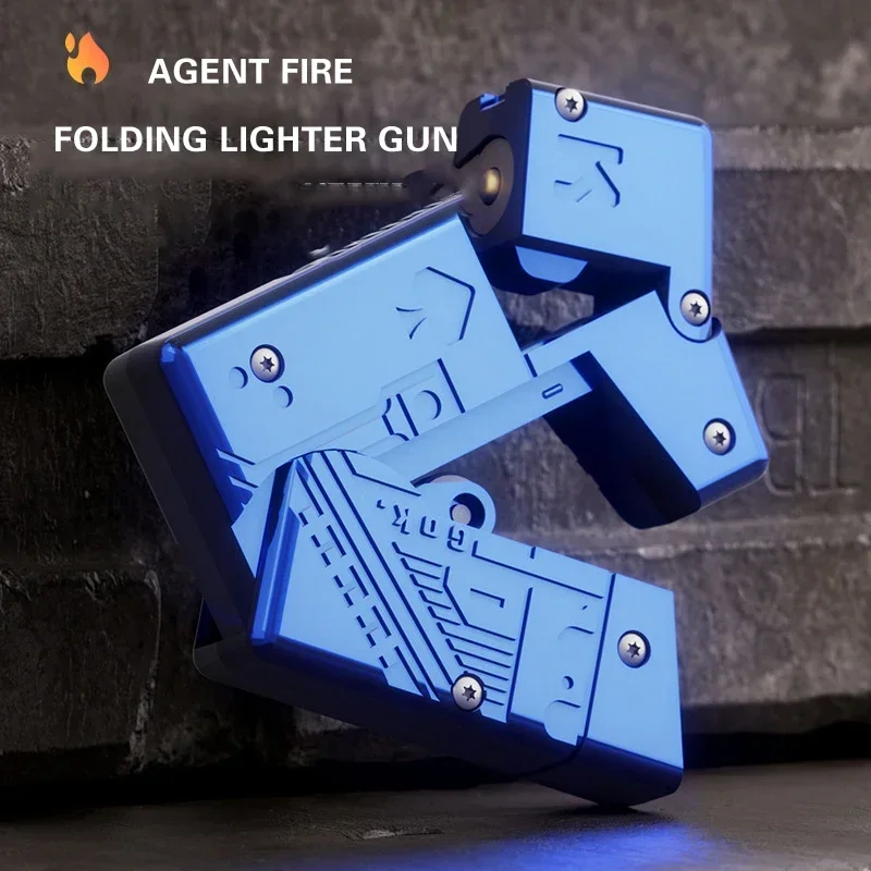 Alloy Gun Toy Agent\'s Fire EDC Decompression Toy Shell Throwing Toy Fire Machine Gun Alloy  Boy Education Model Birthday Gift