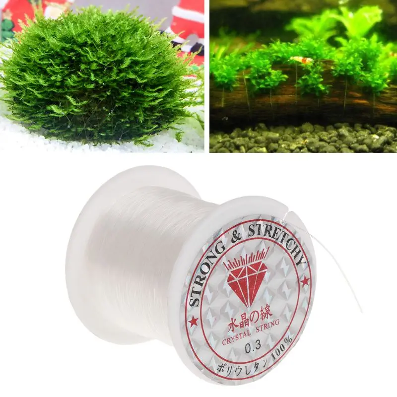 100m 0.3mm Crystal String Moss Line for Aquarium Fish for Tank Water Grass Plant New Dropship