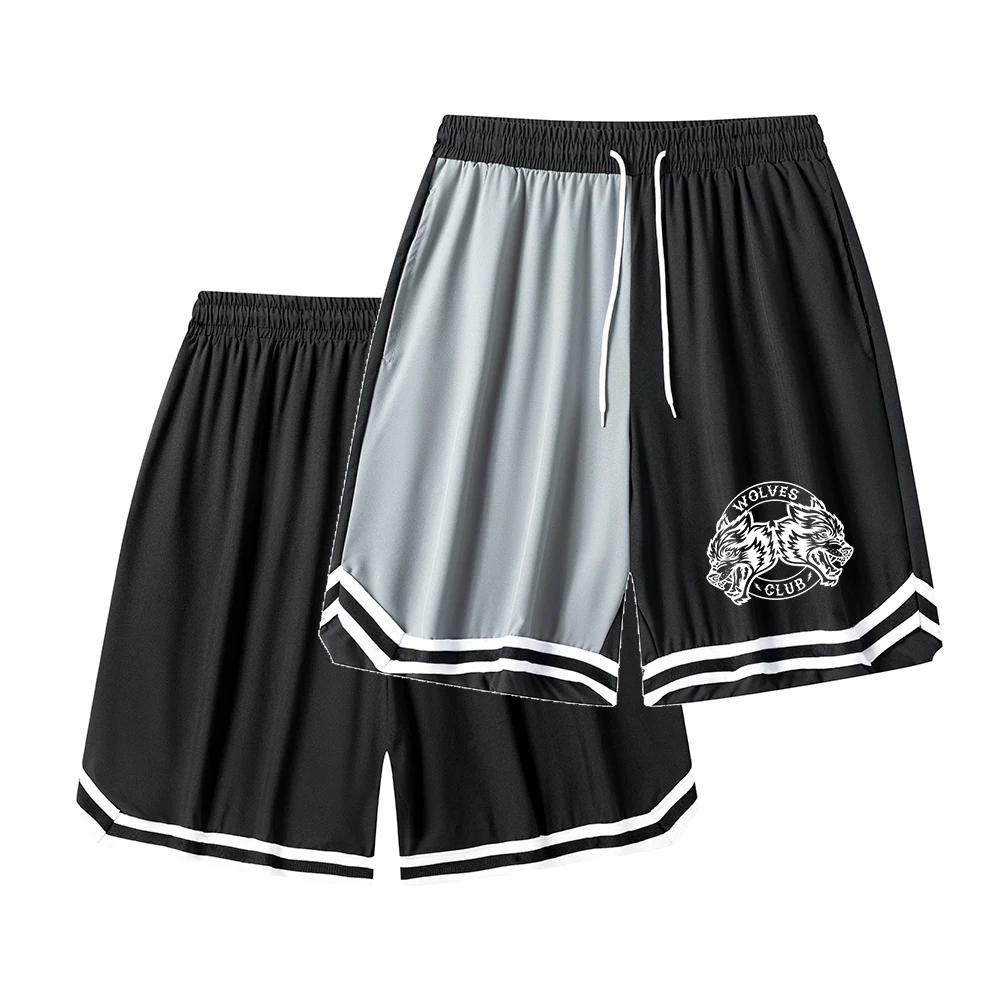 

Summer Fitness Running Basketball Shorts Men's Loose Breathable Casual Sports Training Five-Point Pants With Tiger Head Print