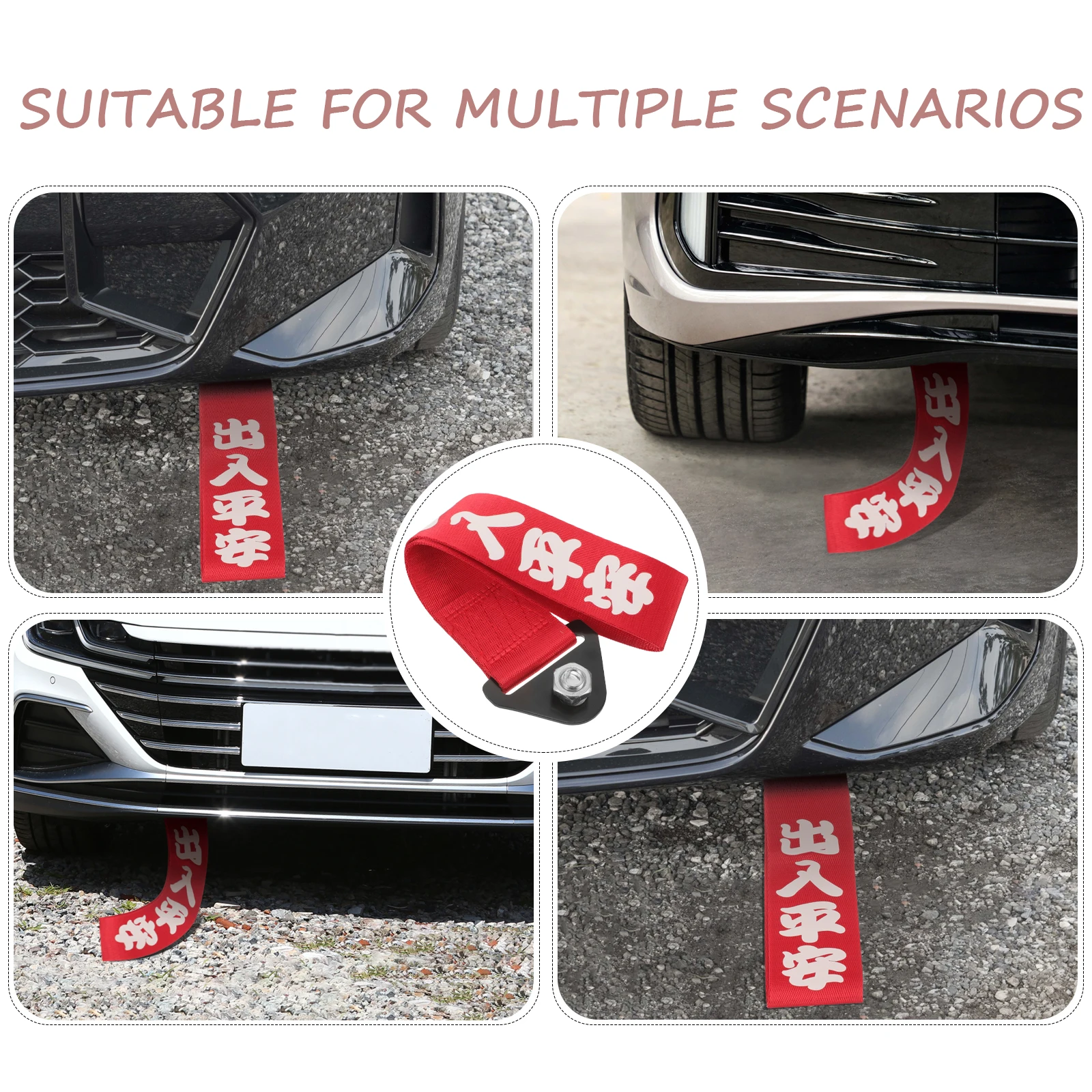 

Tow Hook Trailer Ring Decoration Tie Down Hooks Car Accessories Towing Ring Decorative Automotive Supply High Strength Material
