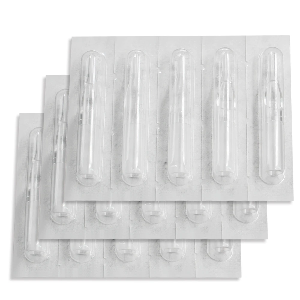 50PCS Disposable Tattoo Needle Tips Sterilized Transparent Tattoo Machine Gun Nozzle Tips Plastics Tube For Tattoo Machine