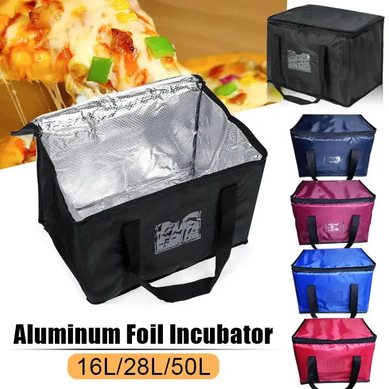 16L/28L/50L Food Delivery Insulated Bags Pizza Takeaway Thermal Warm/cold Large Bag Ruck Cooler Drink Carrier Folding Bag