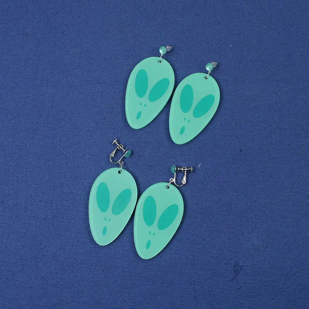 일본 애니메이션 DAN DA DAN 아야세 모모 귀걸이 단다단 코스프레 귀걸이 액세서리, 귀걸이 소녀 이어 클립 파티 이어 루프, 크리스마스 선물