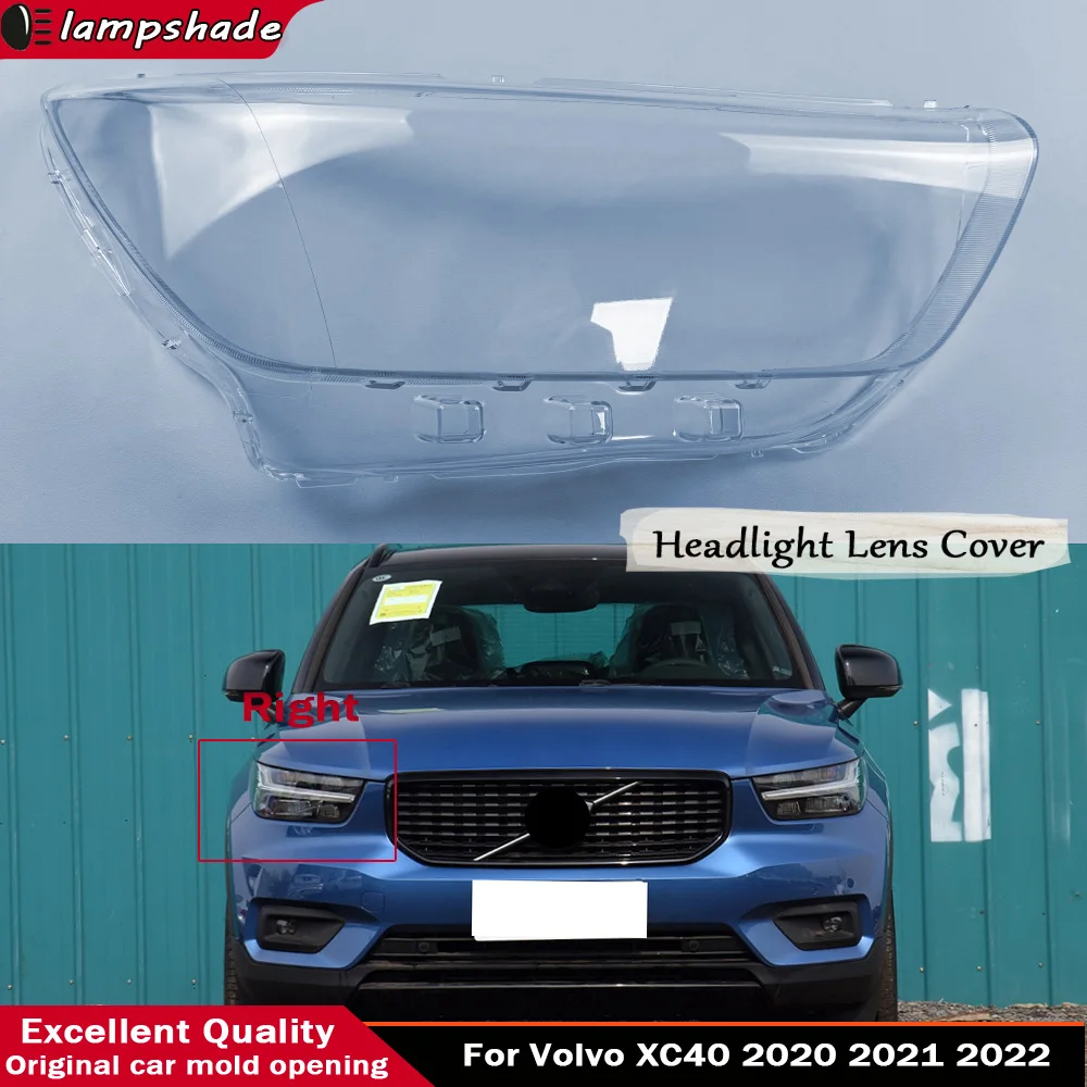 

Front Headlamps Cover Lens Headlights Shade Transparent Lampshade Plexiglass Shell Replace Housing For Volvo XC40 2020 2021 2022
