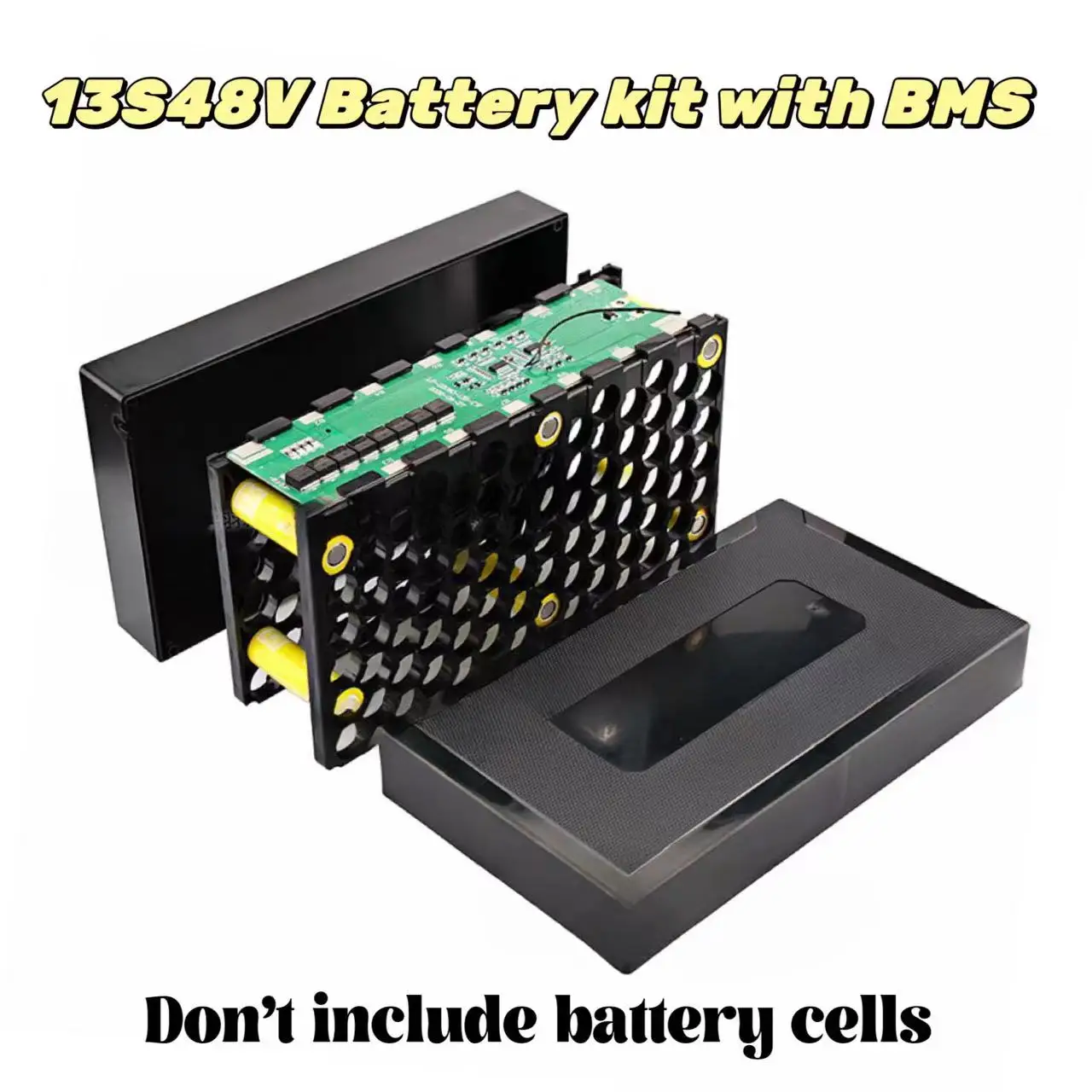 3S 12V 7S 24V 13S 48V 6P 18650 Battery Kit with BMS  Battery Bracket Plastic Shell set for Lithium Battery Scooter EV Ebike