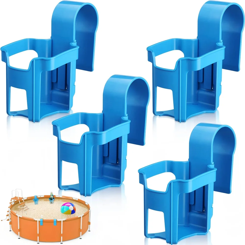 

Держатель стакана для воды для бассейна, автомобильный держатель стакана для воды, полка для хранения напитков и пива, инструмент над бассейном, 4 шт.