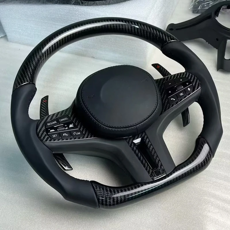 Speed Running A90 Bull Demon King Modified CS Carbon Fiber Steering Wheel Assembly Forged LED Sports