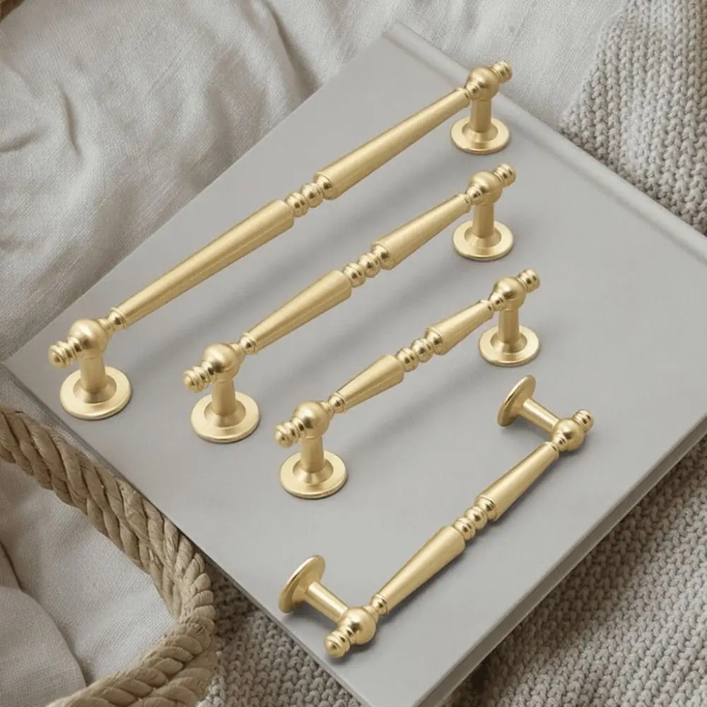 Zinc Alloy Cabinet Bar Pulls French Nordic Style Premium Hardware Furniture Drawer Pulls Luxury Design Door Pull Handles
