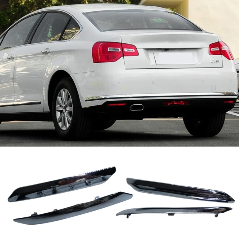 A2BF Bumper Trim Set Of 4 Front And Rear Guards for Enhanced Car Exterior Aftermarket Bumper Cover Trim Upgrades for C5