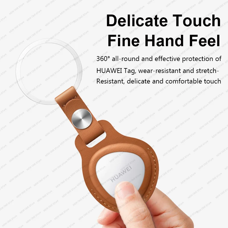 Huawei Tag Case Leather Keychain Protective Sleeve For Huawei Tag GPS Tracker Locator Protector Device Anti-lost For Pet Wallet