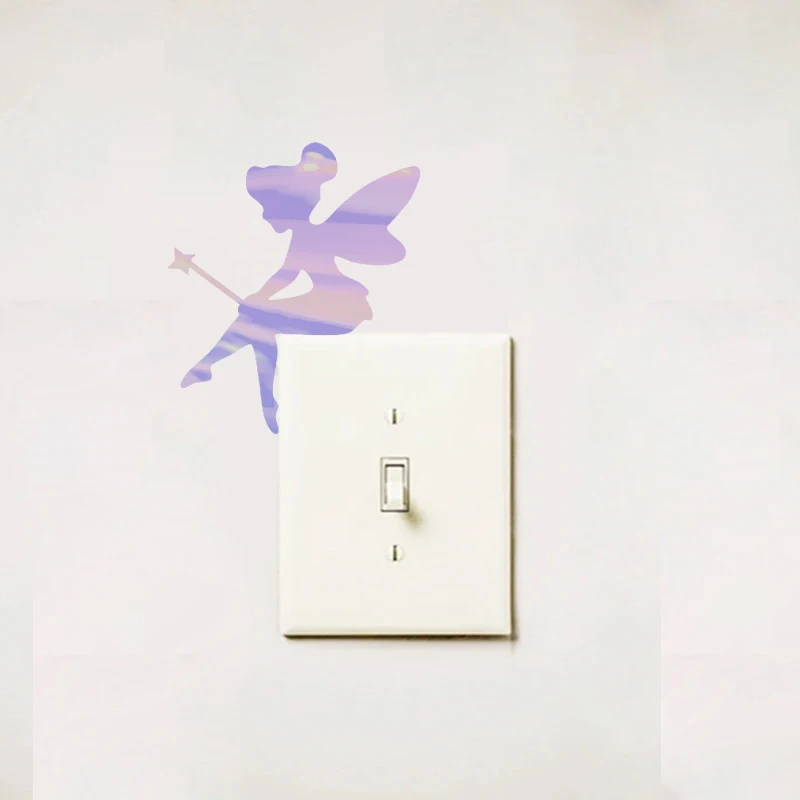 Mini Fairy vinyl Decal , Fairy Bell Silhouette wall Sticker , Pixie Nursery DIY Art for Kids Room decor