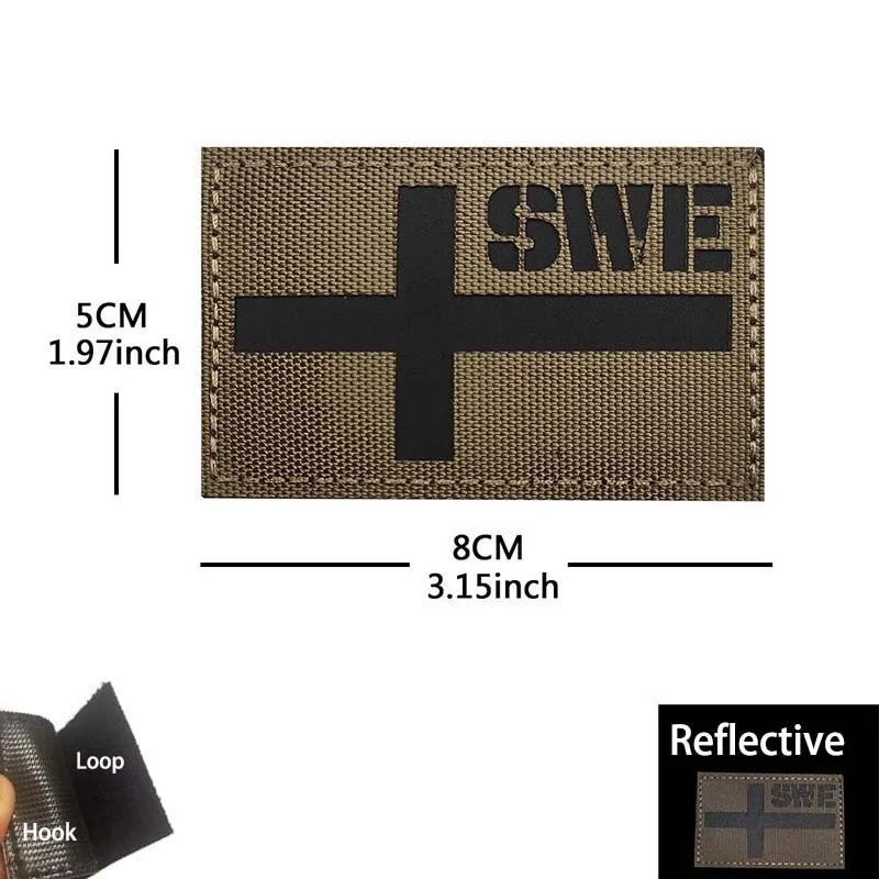 Spanien Frankreich Italien Slowakei Belgien Polen Tschechien Khaki Flaggen-Abzeichen IR Reflektierende Aufnäher, Militärische Aufkleber Taktische Moral-Embleme – Detail 6