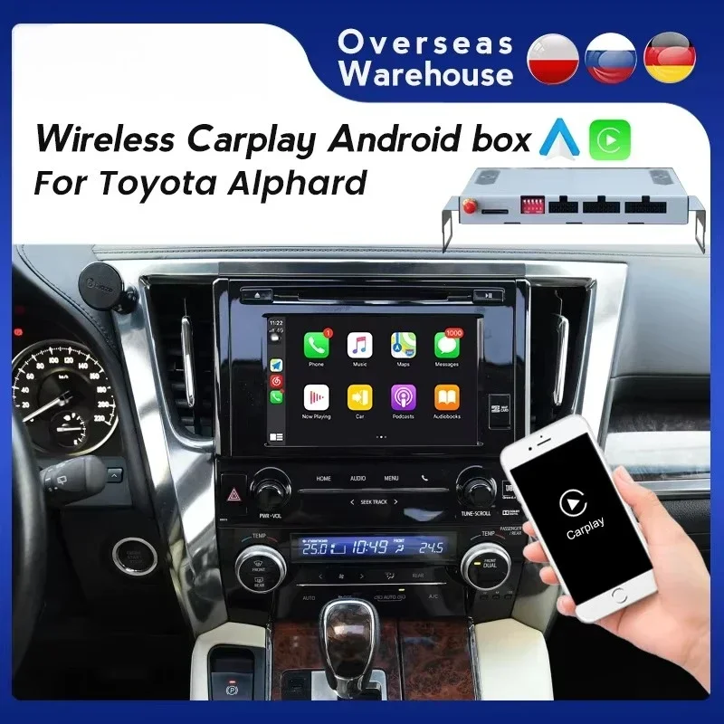 Android Wireless Car-play Android Box for Alphard Auris Camay Crown Highlander GPS Navigation VIDEO Multimedia