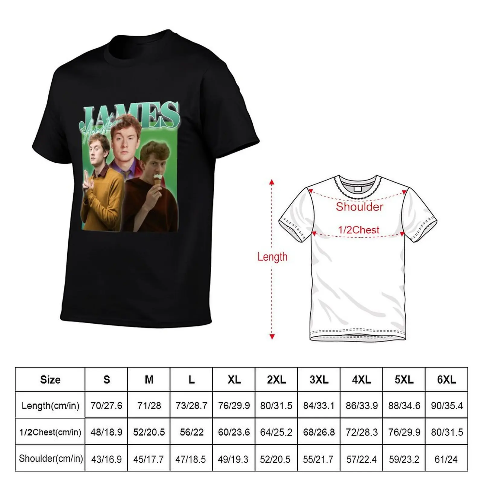 James Acaster T-Shirt oversized graphic tee designer shirts mens designer clothes