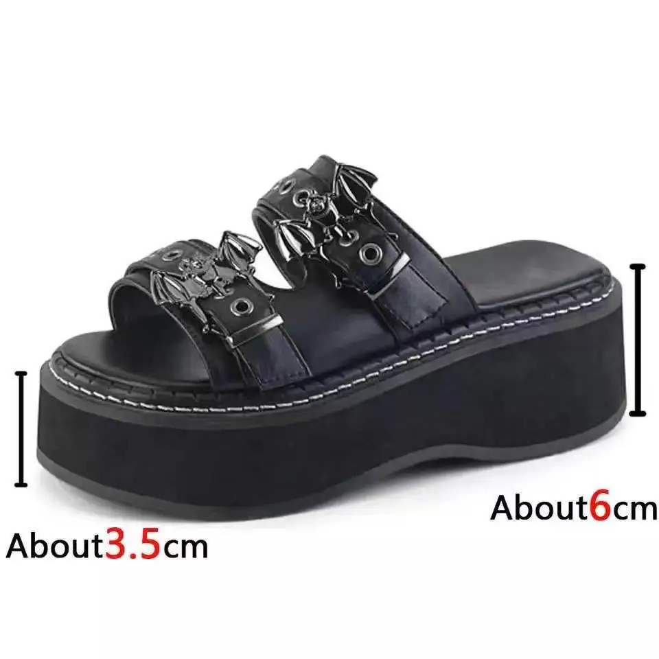 Chunky Platform Sandals Women Fashion PU Leather Wedge Slippers for Woman 2024 Summer Thick Bottom Slides Peep Ladies Sandalias - view 4