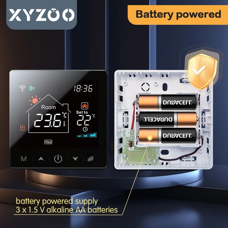 Tuya Smart Home Wifi Wireless Thermostat RF Battery Gas Boiler Water Heating Digital Temperature Controller Alexa Google Home
