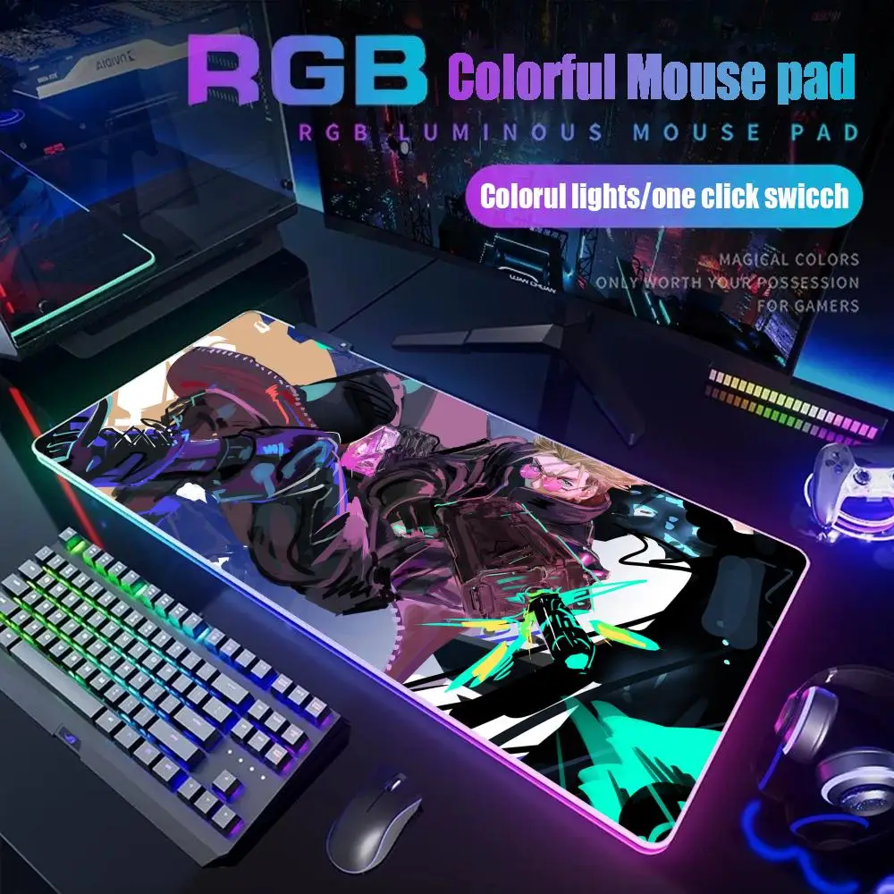 

TRIGUN STAMPEDE Mouse Pad Gamer Rgb Desk Mat Back Light Led Mousepad Setup Gaming Accessories Deskmat Big Mousepad Backlight