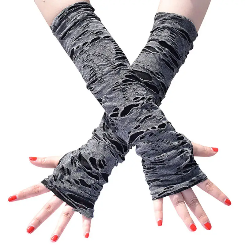 

Горячие модные простые готические перчатки без пальцев унисекс, эластичные, для вечеринок и прочные, новые